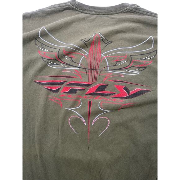 Y2K Fly Racing Green T-shirt - Picture 3 of 3